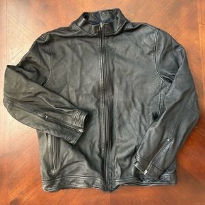 Pronto Uomo Black Leather Jacket